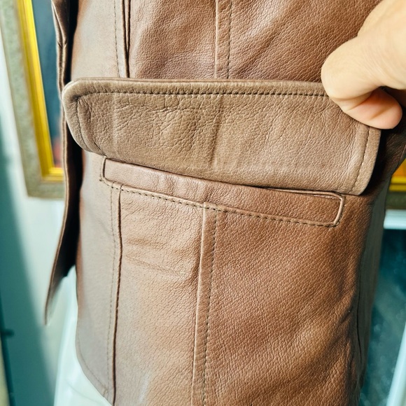Express Vintage Leather Blazer - Picture 7 of 13